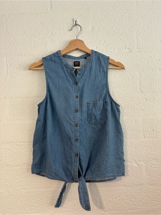 Prana Tops - Prana Denim Tank Top - Light Blue